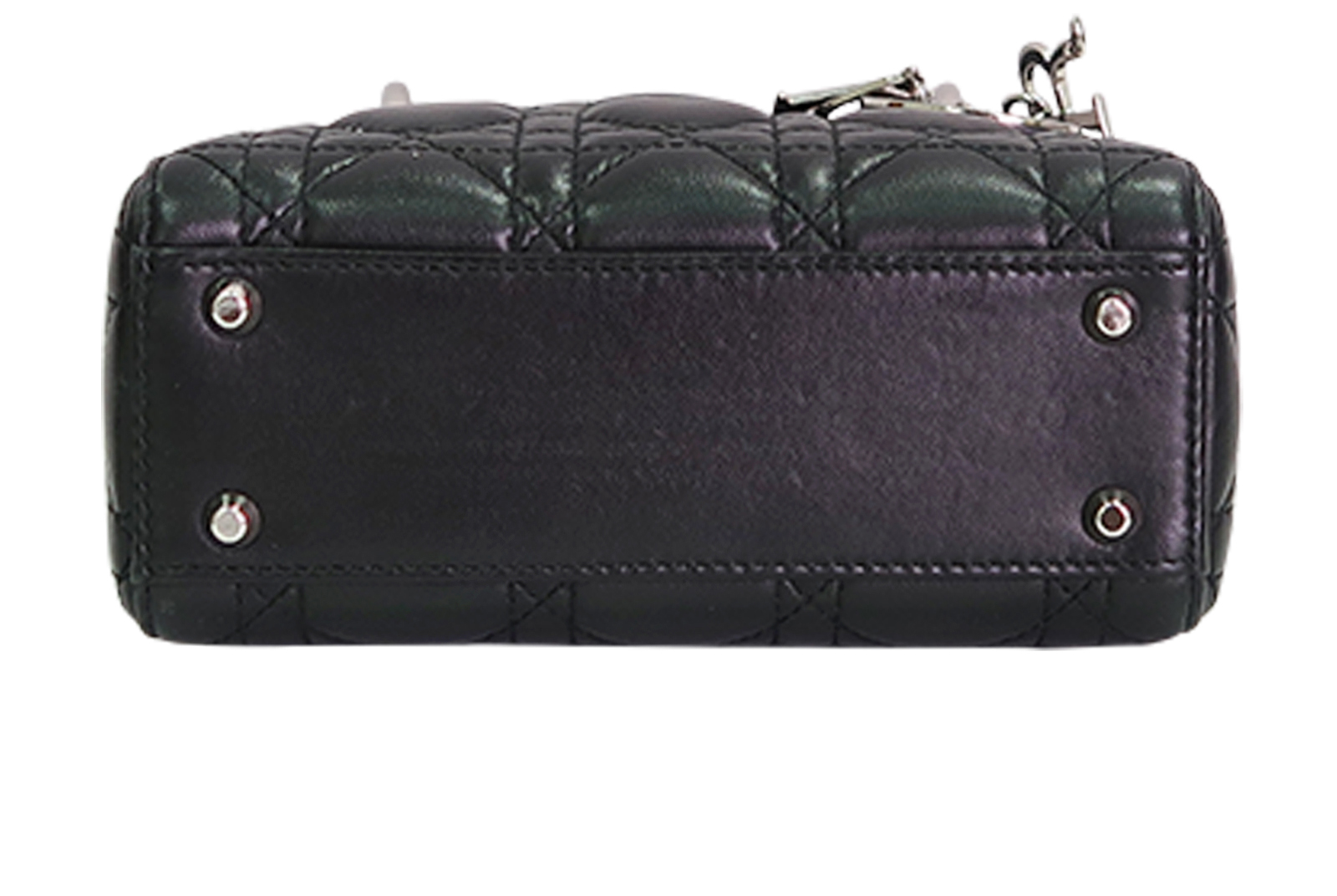 Mini Lady Dior, &pound;2,200, Handbags, Black, Lambskin Leather, Top view